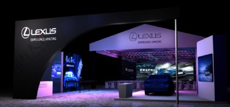 雷克萨斯汽车活动上市发布会3D