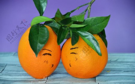 亲吻的橙子