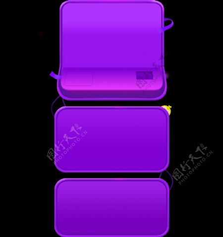 紫色促销展板png元素素材
