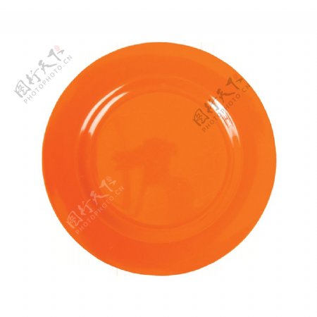 圆形橙色盘子免抠png透明图层素材