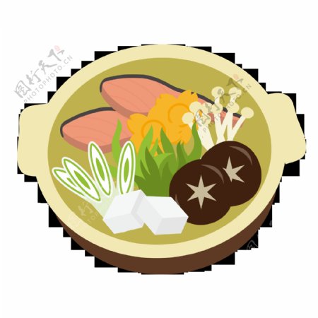 香菇豆腐砂锅素材图片