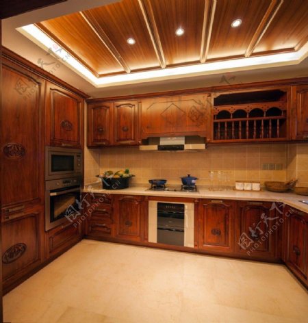 简约风室内设计红木家具厨房效果图