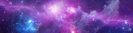绚丽紫色太空星系星空夜空背景