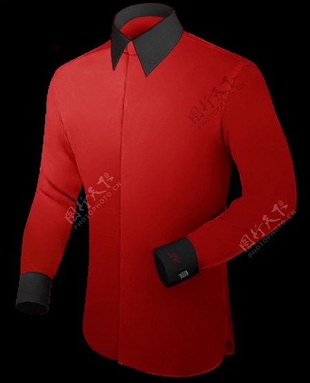事实红色衬衫免抠png透明素材