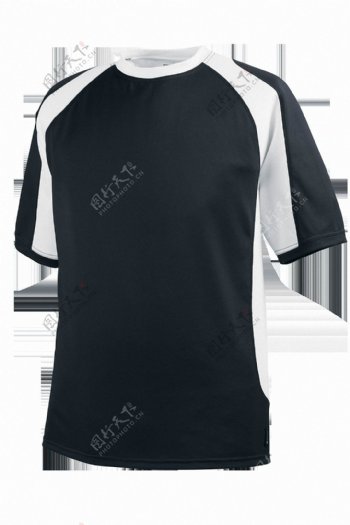黑色短袖t恤运动服免抠png透明图层素材
