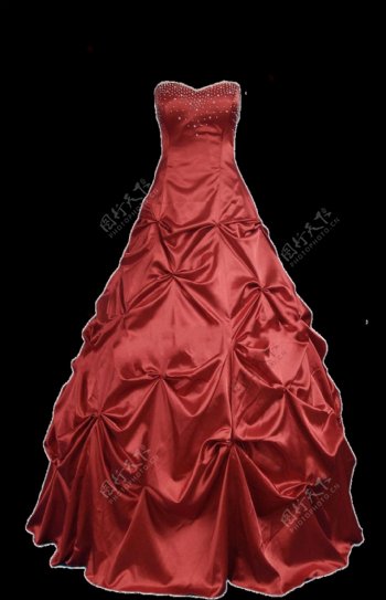 红色礼服连衣裙免抠png透明图层素材