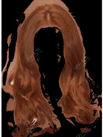 栗色头发免抠png透明图层素材