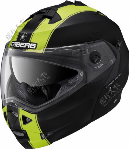 绿色黑色摩托车头盔免抠png透明素材