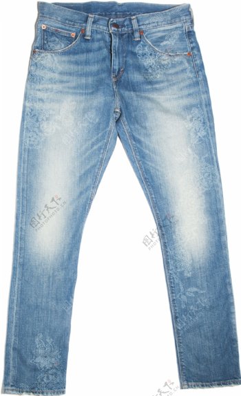 蓝色牛仔裤子免抠png透明图层素材