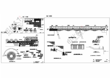 通杨运河公园图纸1114临水平台活动场地