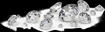 一堆闪亮的钻石免抠png透明素材