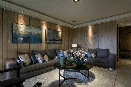 现代简约室内客厅沙发效果图