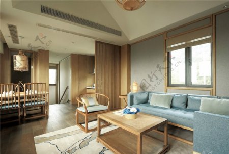 日韩风格二居室客厅茶几装修效果图