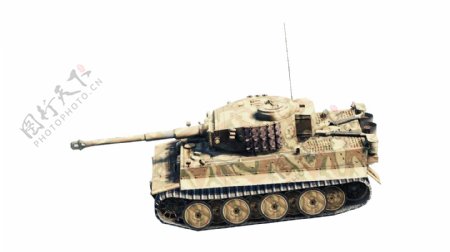棕褐色履带式坦克免抠png透明素材