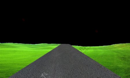 绿草高速公路免抠png透明图层素材