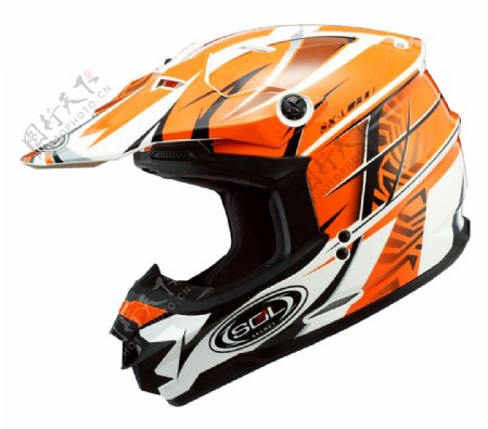 时尚橙色自行车头盔免抠png透明图层素材