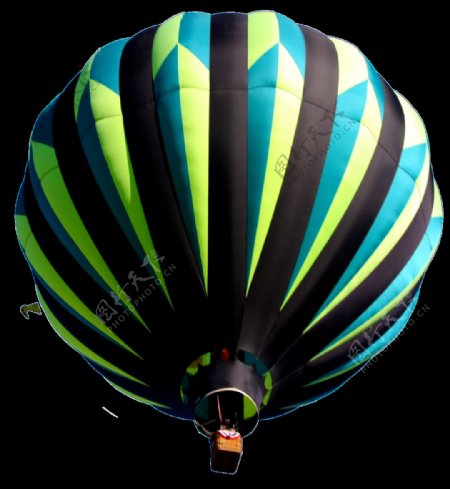 IT设计感炫酷热气球png透明素材