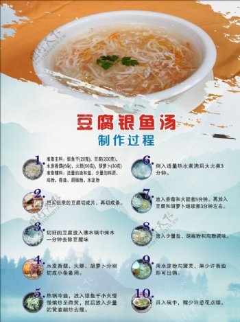 豆腐银鱼汤制作过程