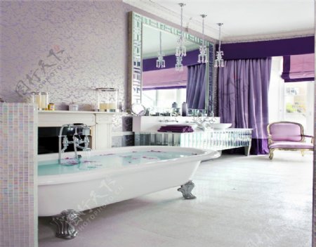 浴室大浴缸设计家装效果图