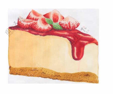 红油蛋糕卡通透明装饰素材
