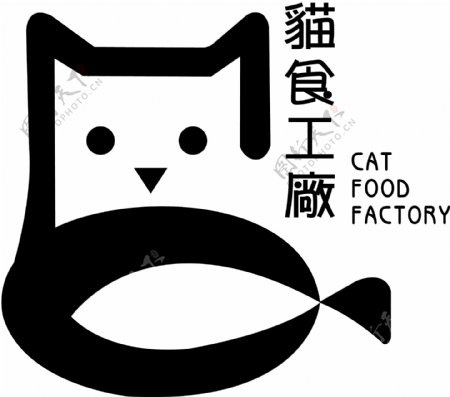 猫食工厂logo设计