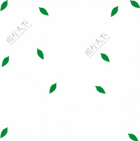 卡通圣诞节绿色树叶PNG装饰元素