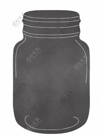 黑色瓶子卡通透明素材