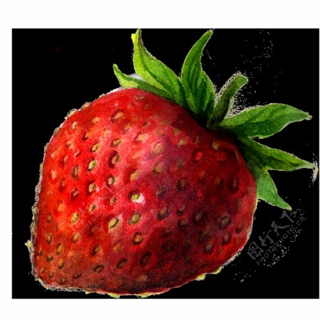 水果草莓卡通透明素材