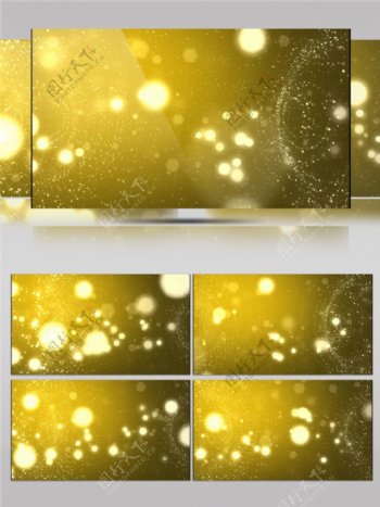 金色光感粒子高清视频素材