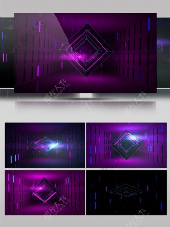 紫色菱形晶体简单视频素材