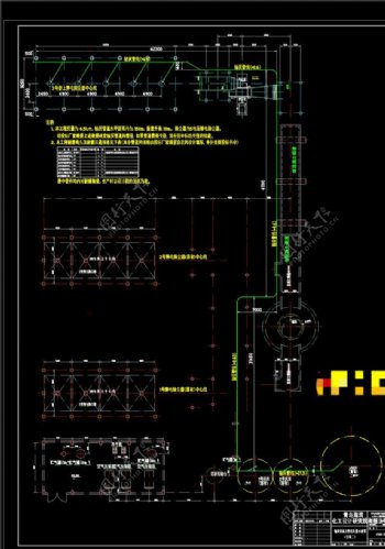 仓泵输灰平面布置图CAD机械图