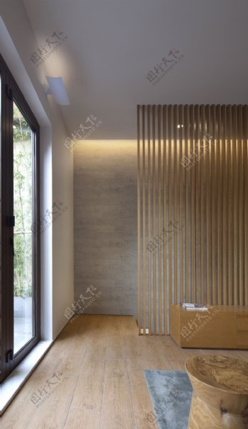 现代时尚客厅木地板室内装修效果图