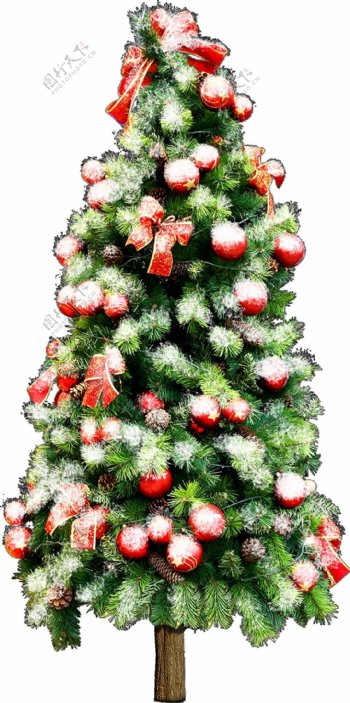 喜庆圣诞树PNG元素