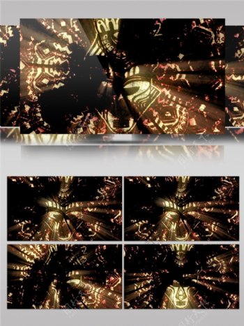 金色蝴蝶光束视频素材