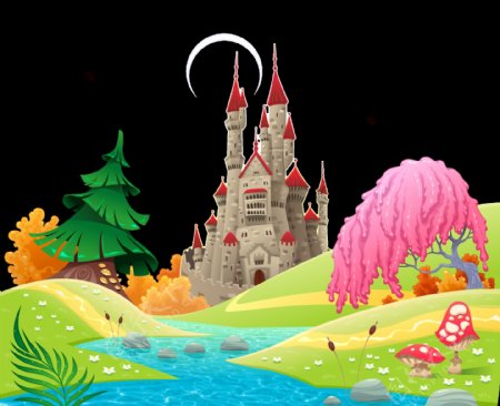 唯美童话城堡图案