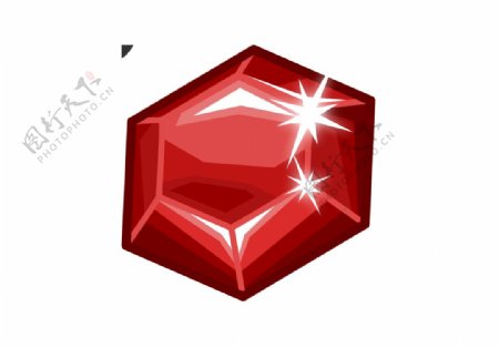 红色钻石png元素