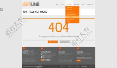 科技创意抽象印刷网站之404错误界面