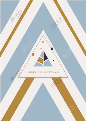 清新风格三色设计圣诞节背景矢量素材