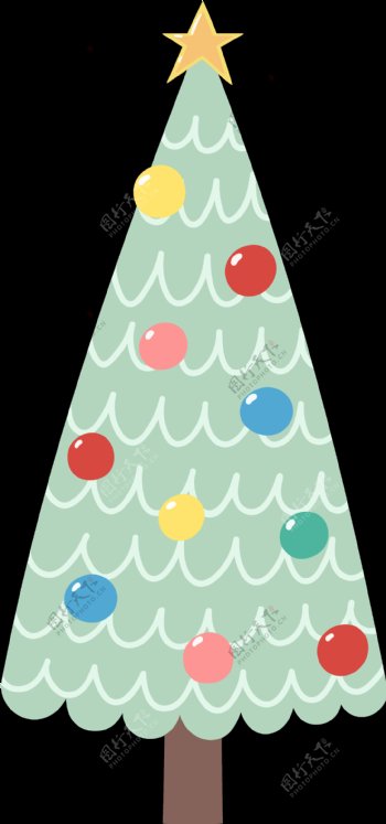 灯泡圣诞树圣诞节卡通透明素材
