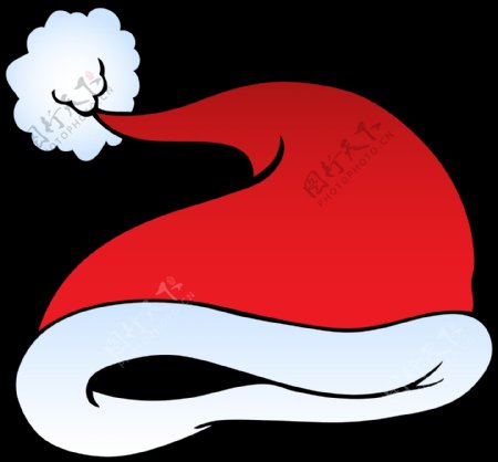 卡通圣诞帽红色PNG元素
