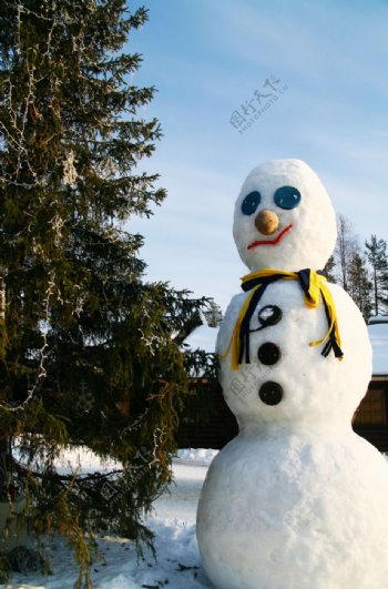 芬兰圣诞老人村雪人