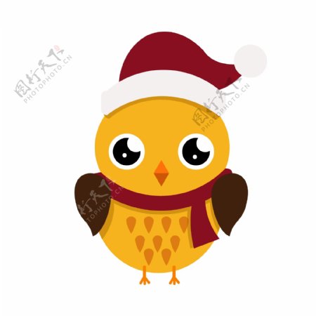 圣诞节日元素动物小鸟