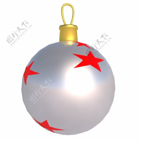 圣诞节银色彩球双十一装饰