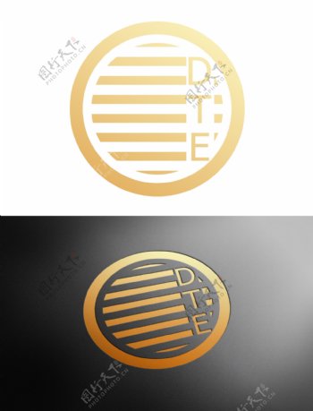 烫金商务抽象logo设计