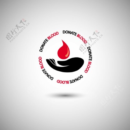 捐献血液标志logo模板
