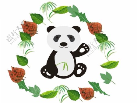 熊猫国宝可爱卡通动物