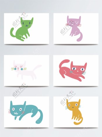 卡通小猫咪素材设计