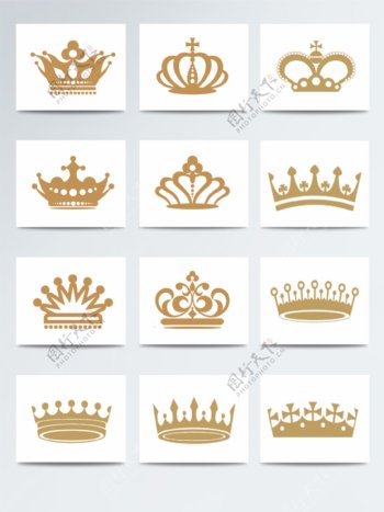 各种不同的手绘皇冠素材