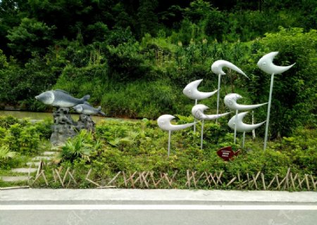 渔村雕塑景观