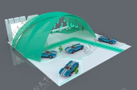 新能源车展3d模型效果